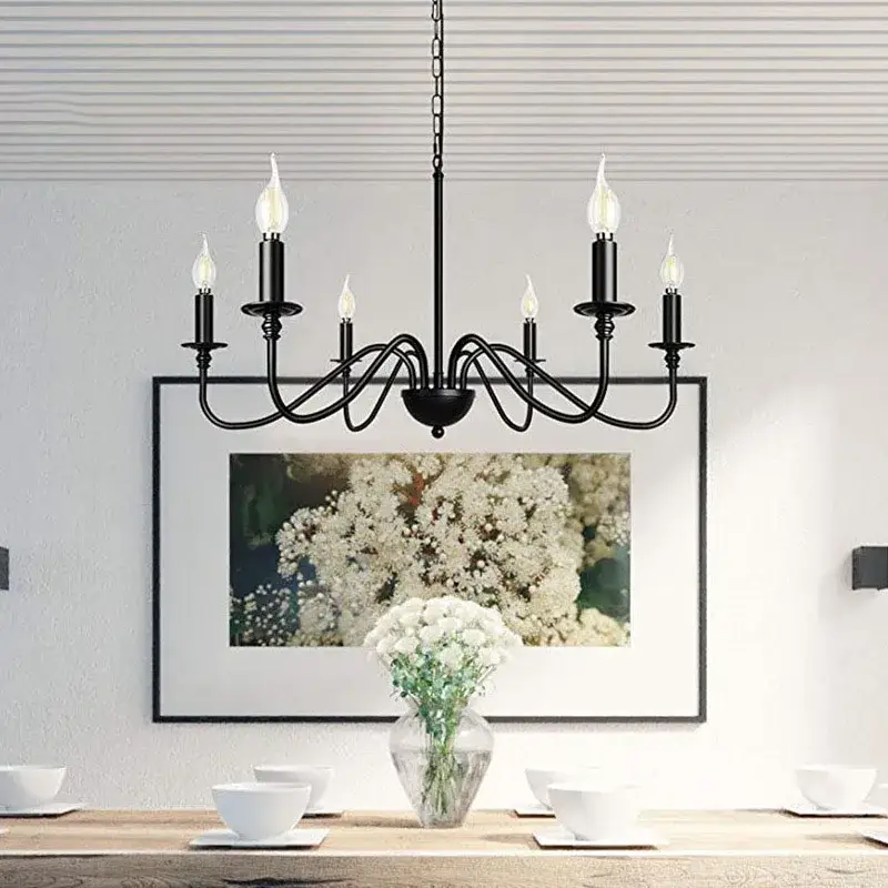 Meilleur Choix Minimalist american retro iron chandelier vantage pendant light