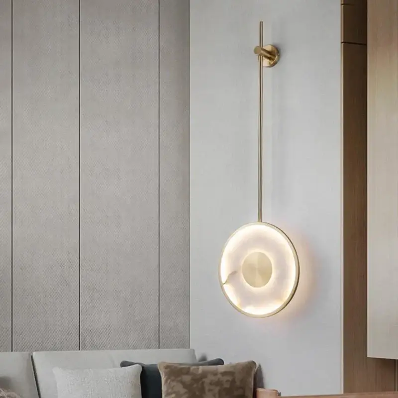 Modern marble and gold metal wall light for restaurant Prix Réduit