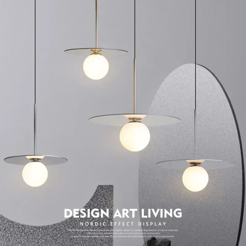 Prix Choc Modern led glass pendant light for bar and restaurant, nordic style
