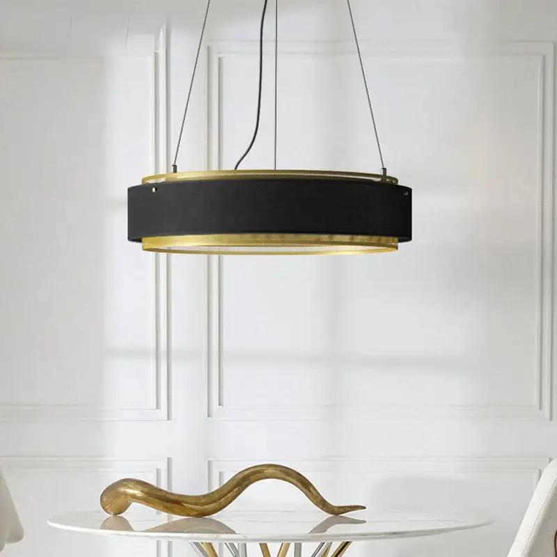 Remise Modern gold round led lamp with industrial decorative design