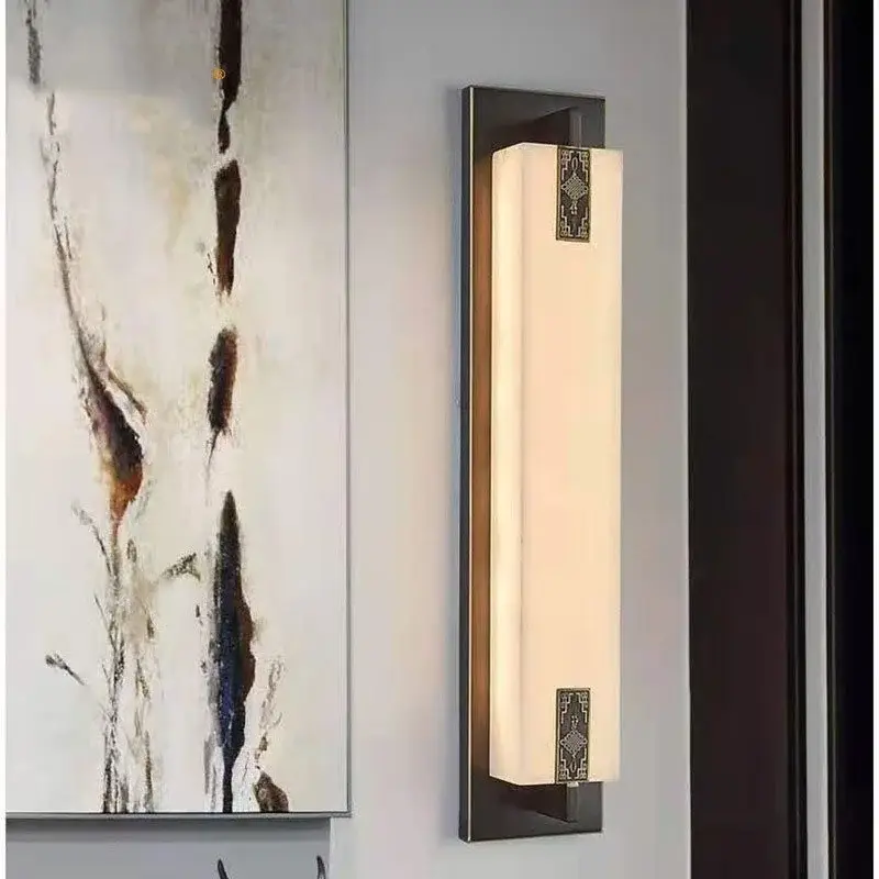 Quantité Limitée Modern chinese marble wall light with knot and led light