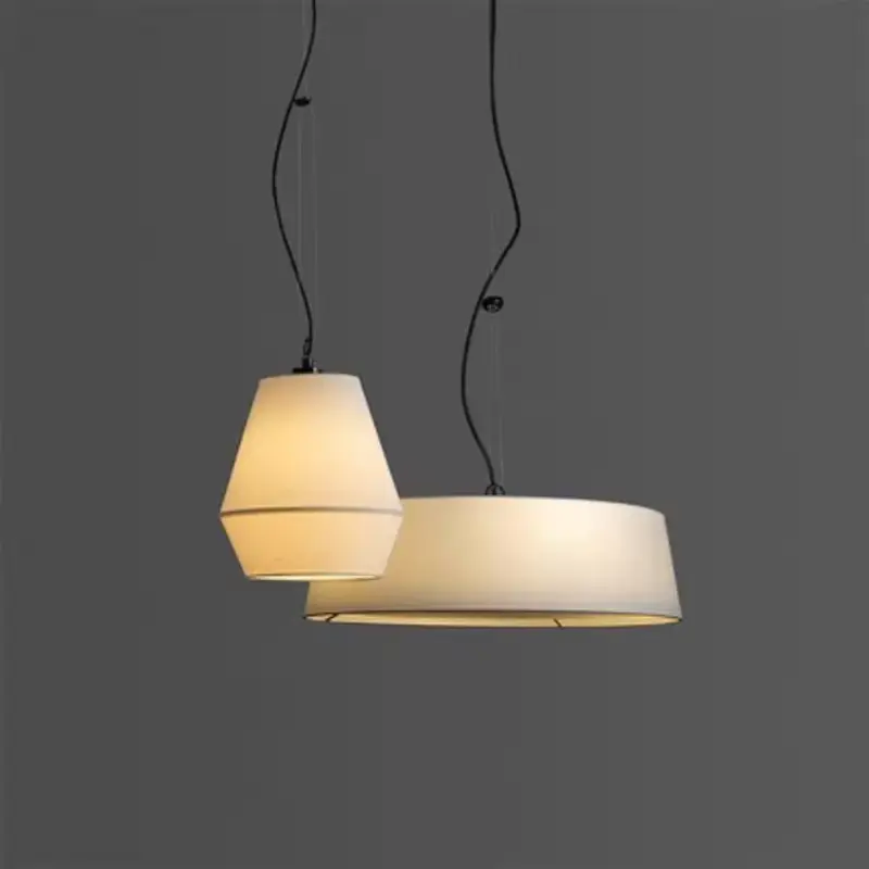 Prix Réduit Modern minimalist linen chandelier chinese japanese wabi-sabi pendant