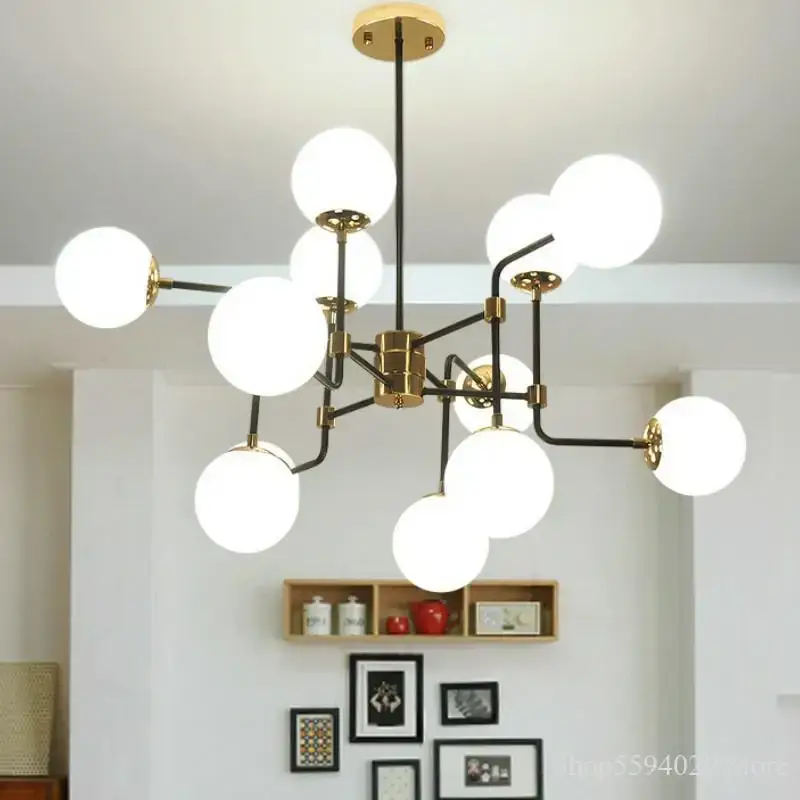 Nordic creative magic bean glass ball chandelier Remise