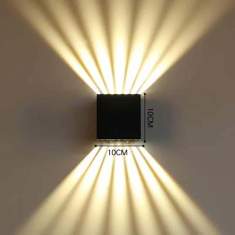 6w modern cube led wall lamp ip65 waterproof indoor outdoor surface… Expédié Aujourd&rsquo;hui