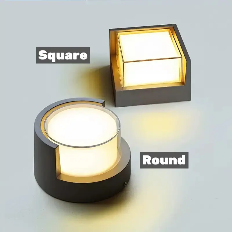 Expédition Rapide Smart outdoor led wall light with double acrylic shade