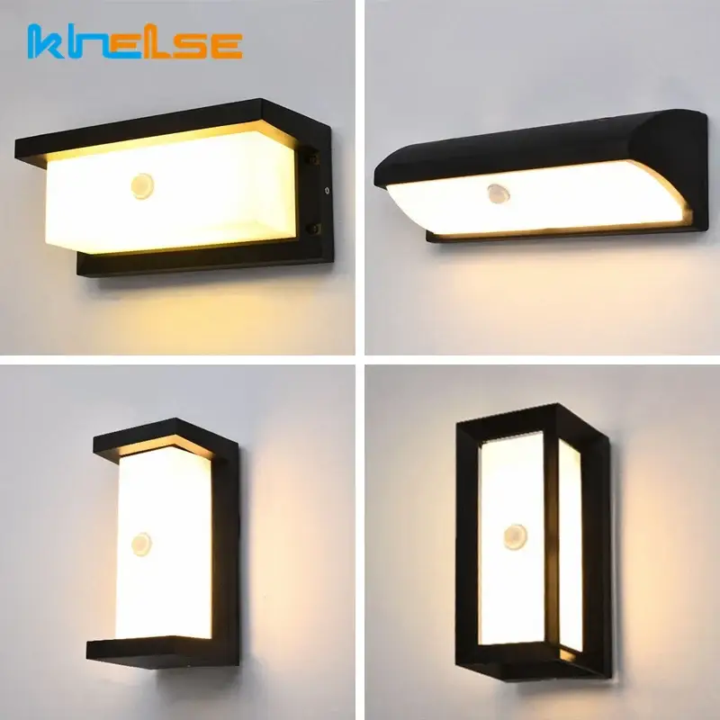 18w 30w outdoor led wall lamp pir motion sensor ip65 waterproof por… Réduction