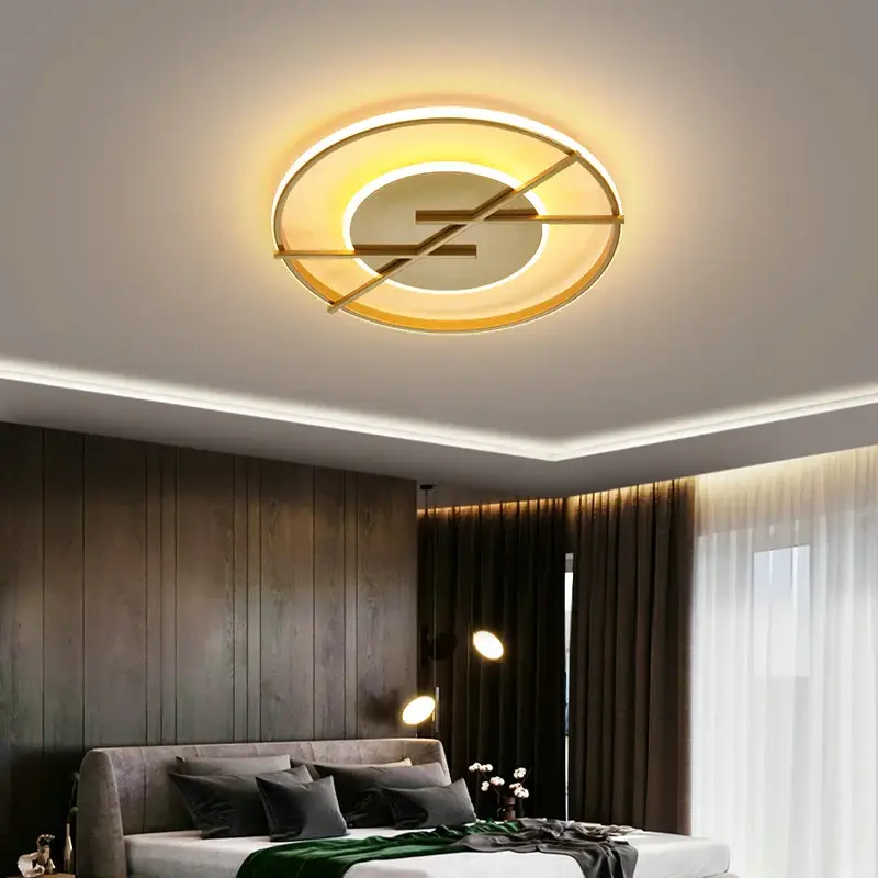 Modern round led ceiling light for bright interior decor Soldes