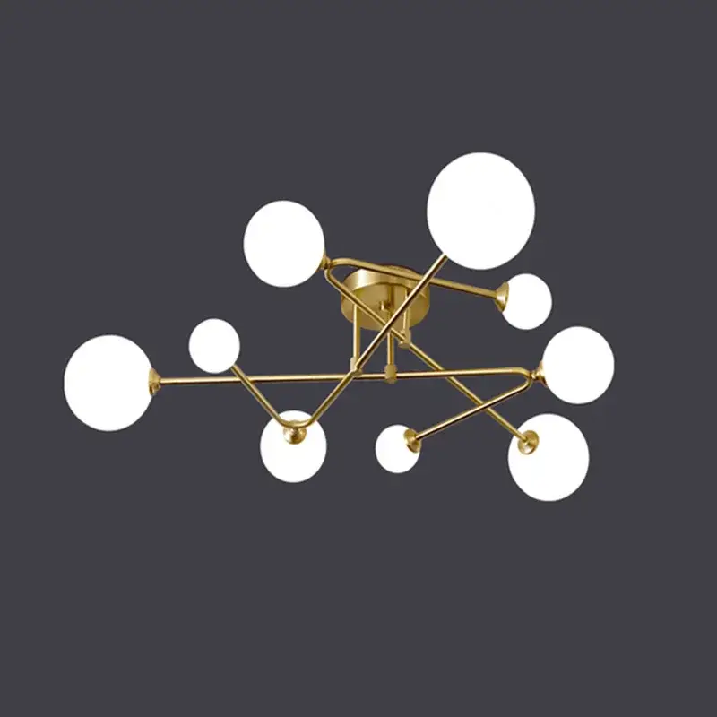 2024 modern golden led chandelier for living room bedroom nordic lu… Dernier Modèle