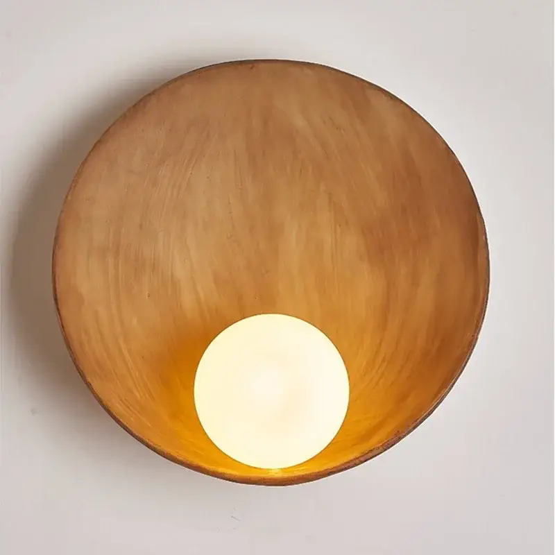 Led lighting chinese white -brown shell plate wall lamp, silent sty... Offre Du Jour