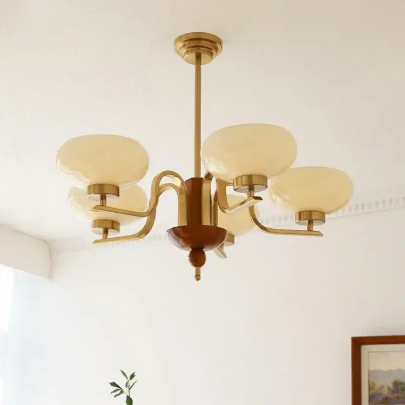Vintage bauhaus decorative glass chandelier for indoor use Populaire
