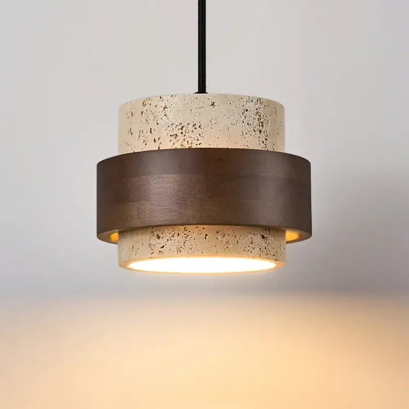 Walnut wood pendant light with retro led for bar or restaurant Nouveauté