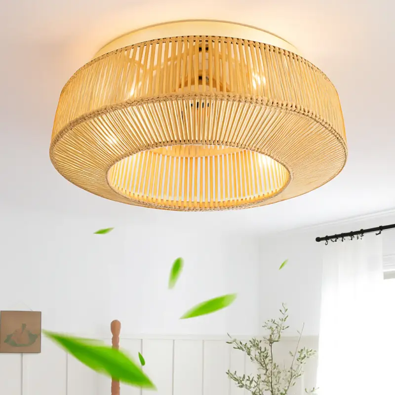 Achetez Aujourd'hui Industrial bamboo ceiling fan with light
