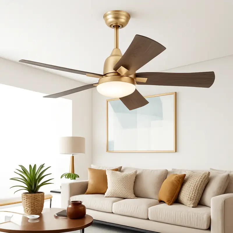 Réduction Modern wood ceiling fan with remote control and light