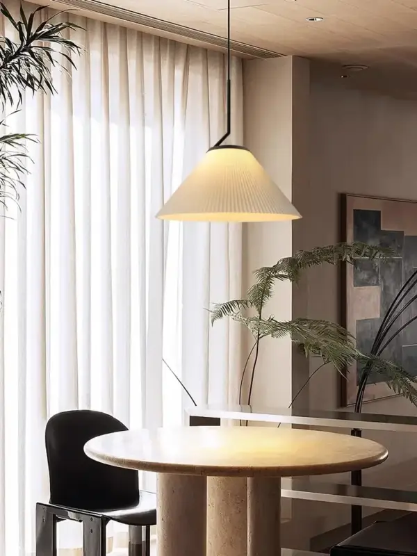 Nordic pleated led pendant chandelier for indoor decoration Retour Gratuit
