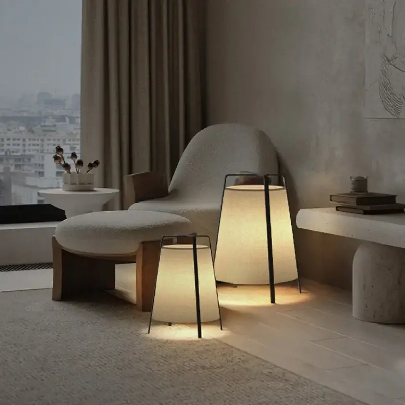 Prix Cassé Retro japanese fabric led floor lamp with modern decorative design