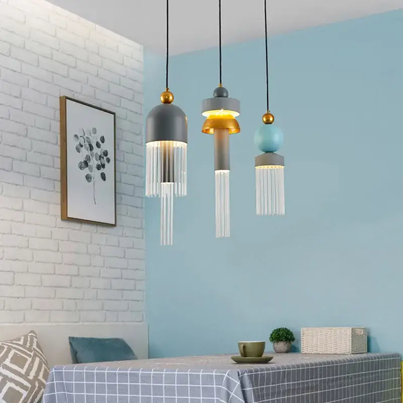 Modern nordic minimalist iron and glass pendant light Jusqu'à Épuisement Des Stocks