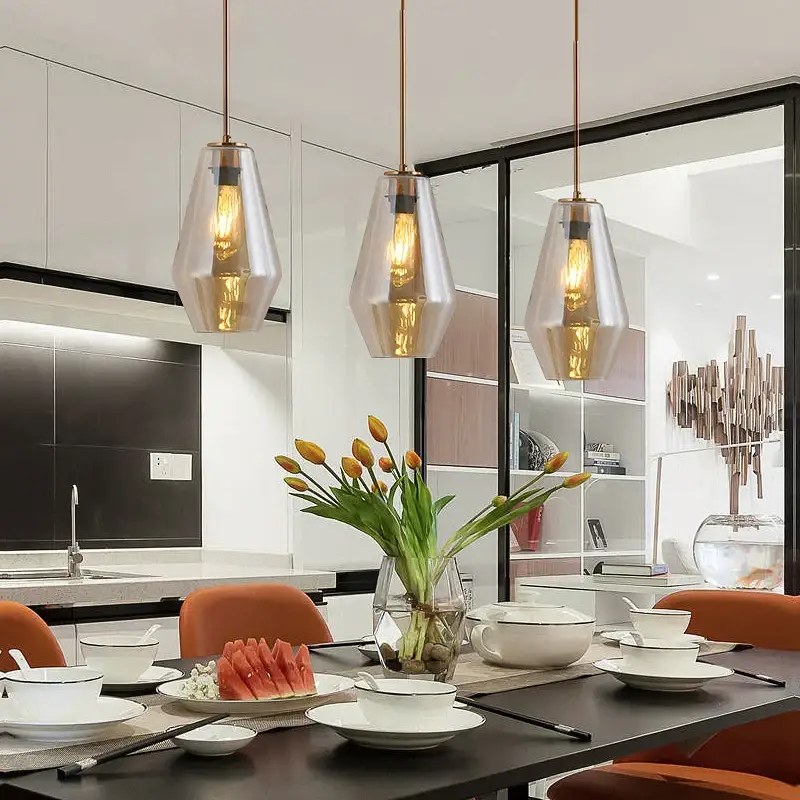 Modern nordic glass pendant light, creative minimalist style Offre Spéciale