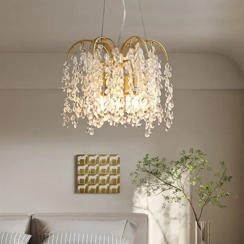 Produit De Marque Golden crystal chandelier for luxurious interior lighting