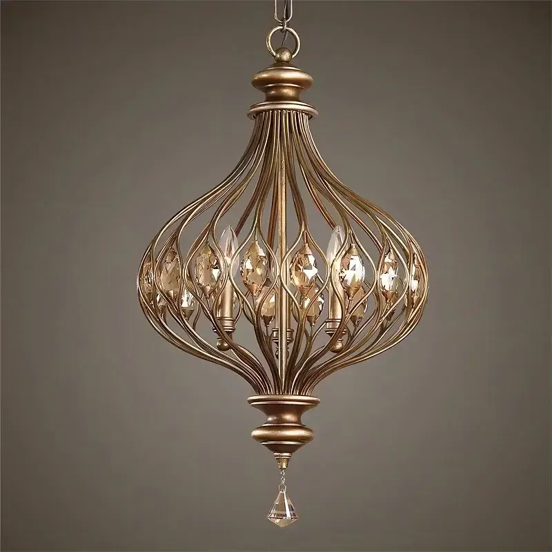 Retro crystal vintage-style pendant light for interiors Nouvel Arrivage