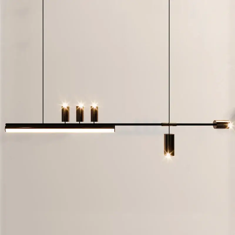 2024 modern minimalist dining room chandelier high level slotted ba… Solde