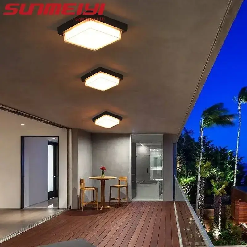 Modern waterproof outdoor ceiling light for garden and balcony Soldes