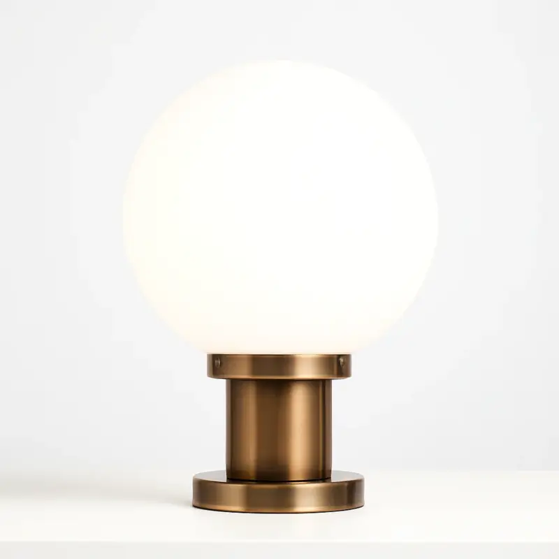 Bon Marché Waterproof outdoor pillar ball lamp for decorative lighting