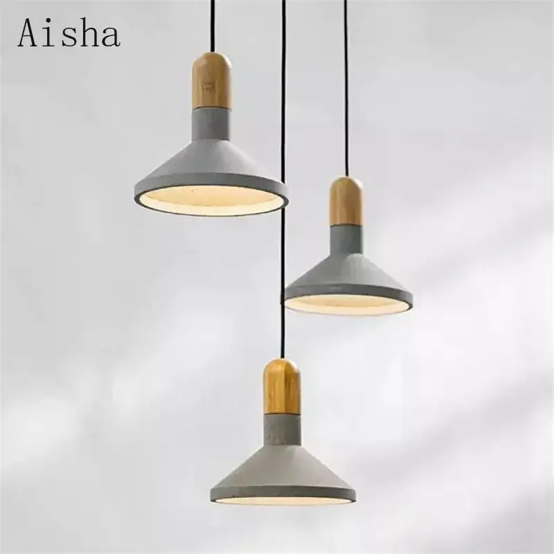 Industrial concrete pendant light for café and restaurant Prix Choc