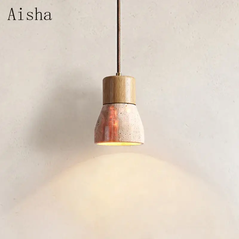Prix Choc Creative wabi sabi pendant light in decorative natural stone