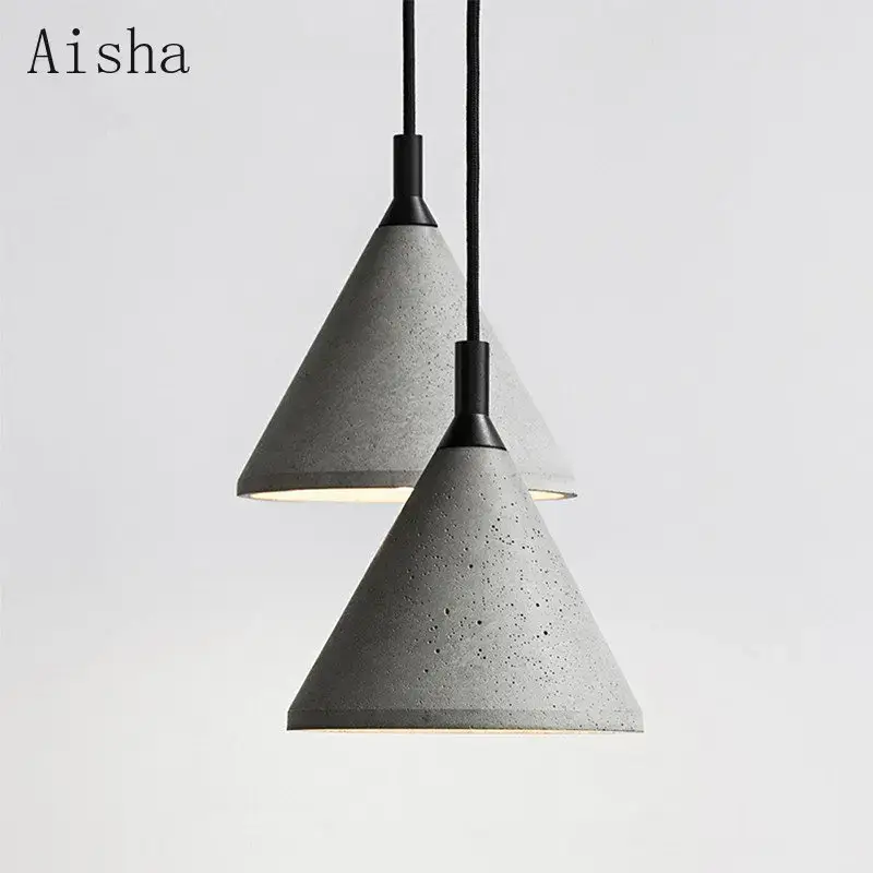 Industrial style cement pendant light for café or restaurant Nouvel Arrivage