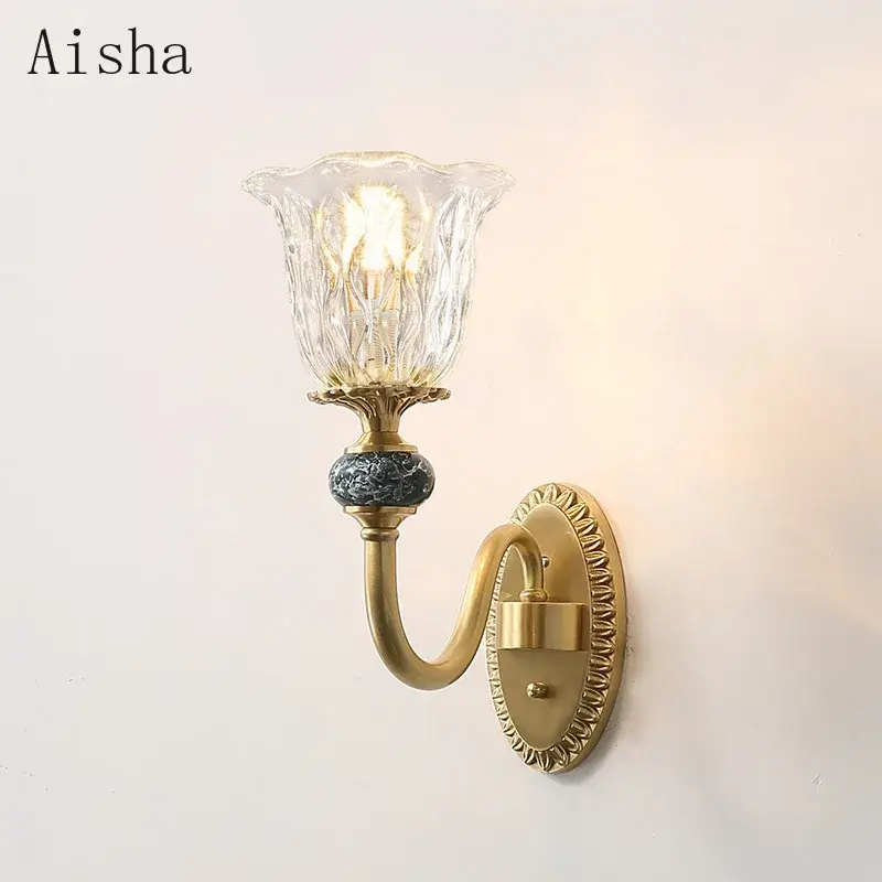Dernier Modèle Retro gold copper wall light for interior decoration