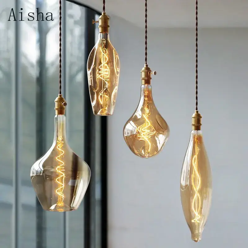 Vente Directe Retro glass pendant light in modern minimalist style