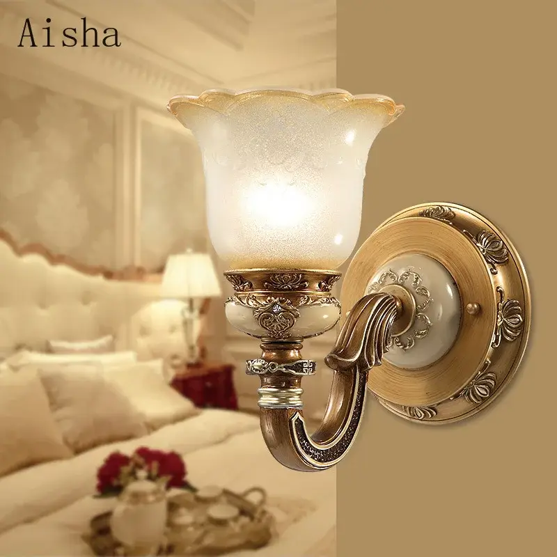 Luxury double head retro glass wall light Vente Flash