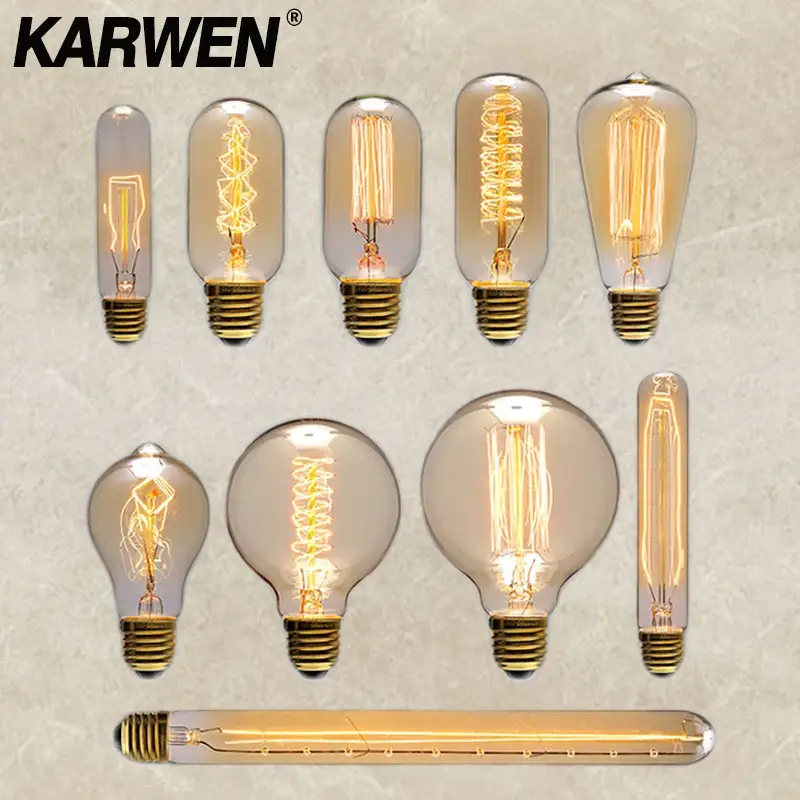 Vintage edison filament bulb set of six Marque