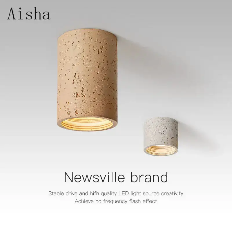 Wabi-sabi style retro resin ceiling light for decorative interiors Prix Promo