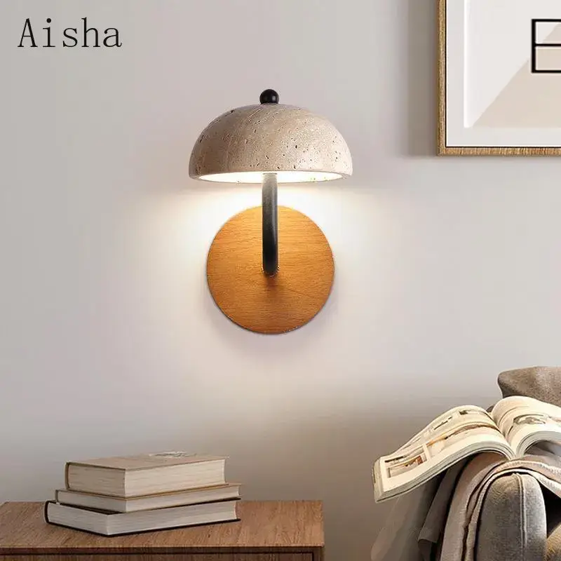 Nordic retro stone wall light for interior decoration Expédié Aujourd'hui