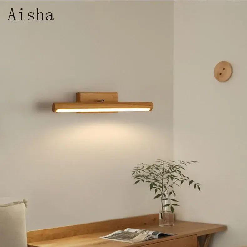 Nordic design led wooden wall light for indoor use Livraison Express