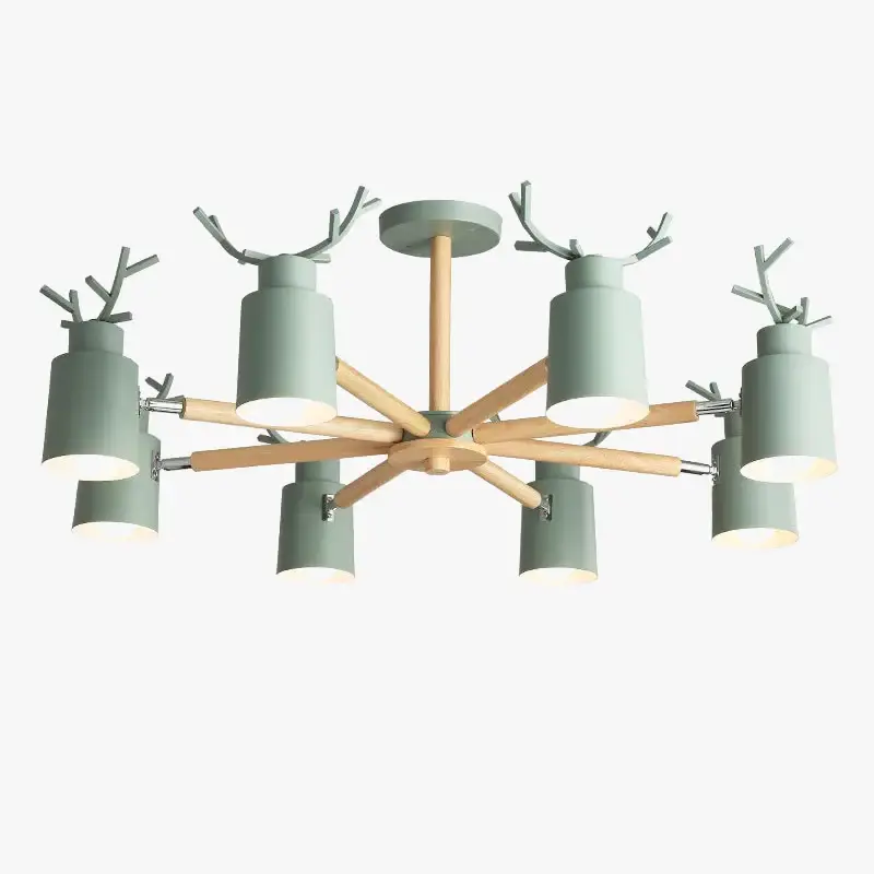 Expédition Rapide Nordic wood ceiling light with simple and creative design