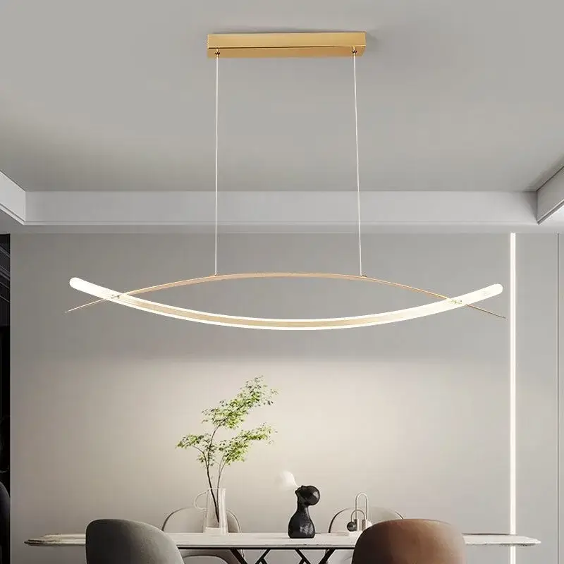 Vente Directe 2023 modern led simple pendant lamp double arc creative style chand…