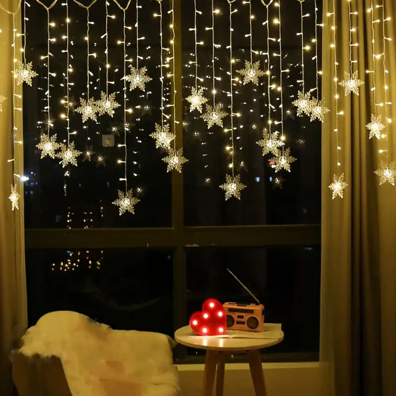 Haute Qualité Led snowflake string lights for party and christmas decorations