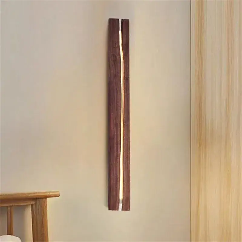 Authentique Solid wood wabi-sabi wall light for interior decor