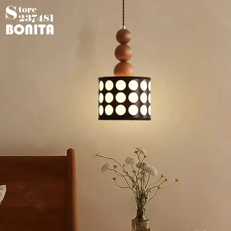 Commander Vite Retro walnut polka dot chandelier for interior decoration