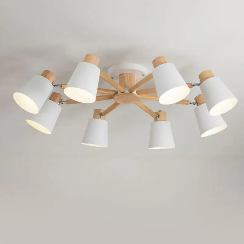 Simple modern solid wood nordic chandelier Meilleur Choix