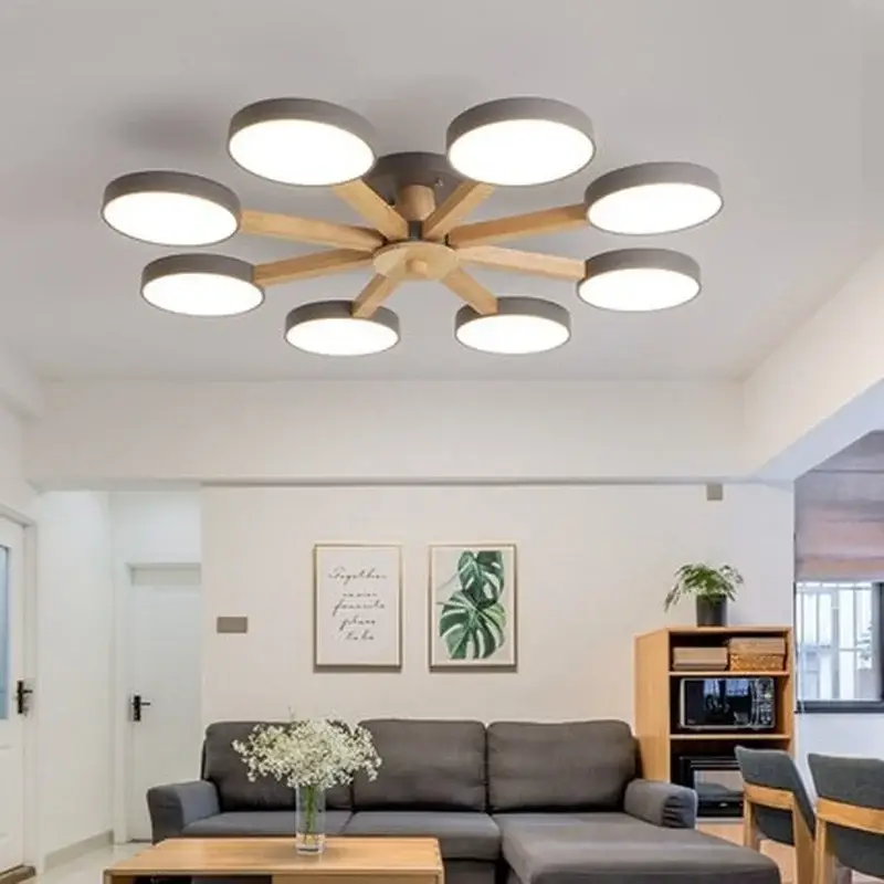 Commander Vite Wooden led ceiling light for a warm and modern atmosphere