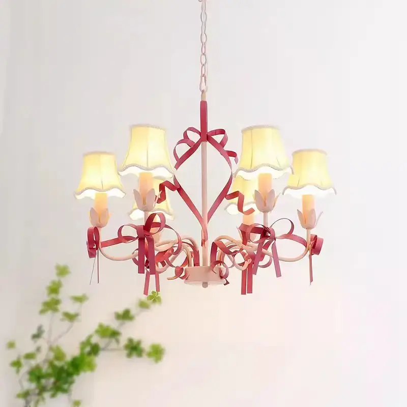 Offre Limitée Pink princess chandelier for children's bedroom decor