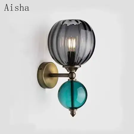 Modern coloured glass wall light for creative interiors Prix Cassé