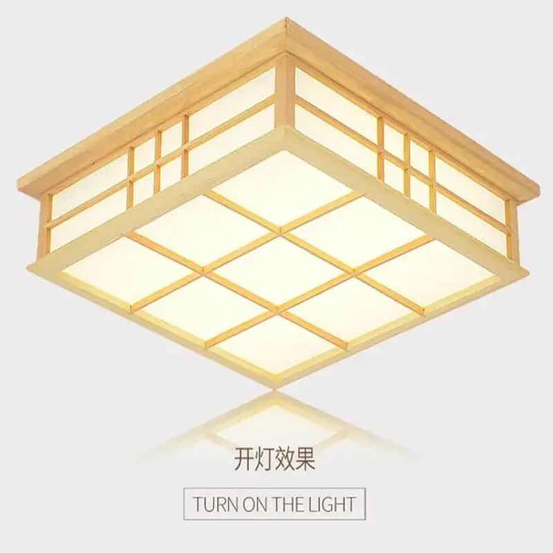 Prix Promo Japanese wooden led ceiling light for elegant lighting