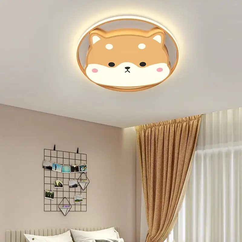 Top Vente Cute shiba inu, husky and duck children's ceiling light