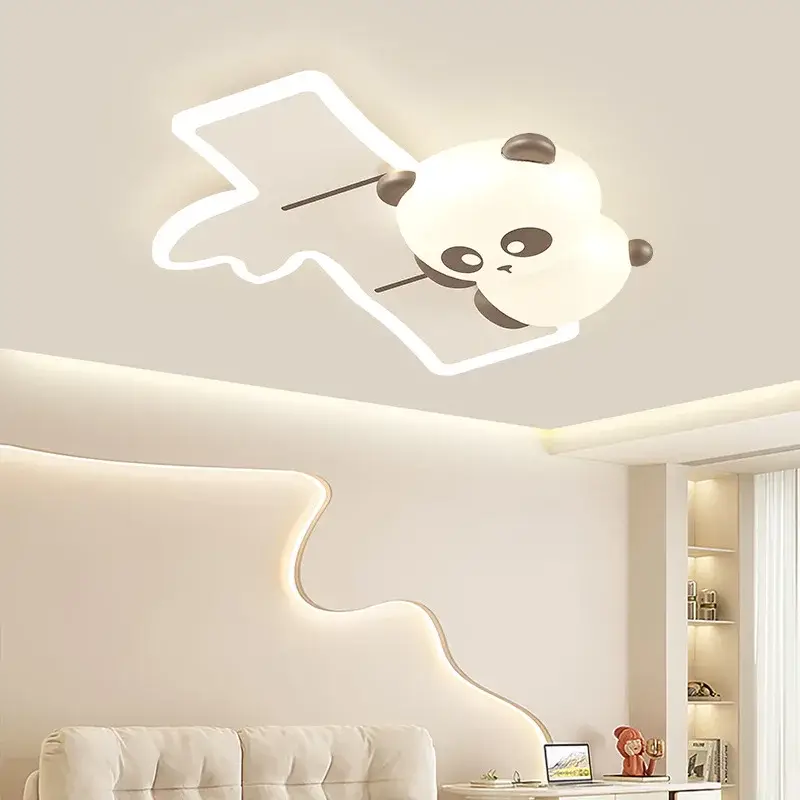Offre Limitée Cute panda ceiling light for modern minimalist children's room