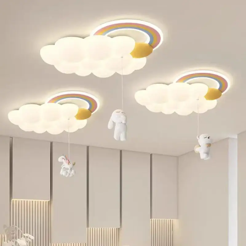 Rainbow cloud led ceiling light for children's room Satisfait Ou Remboursé