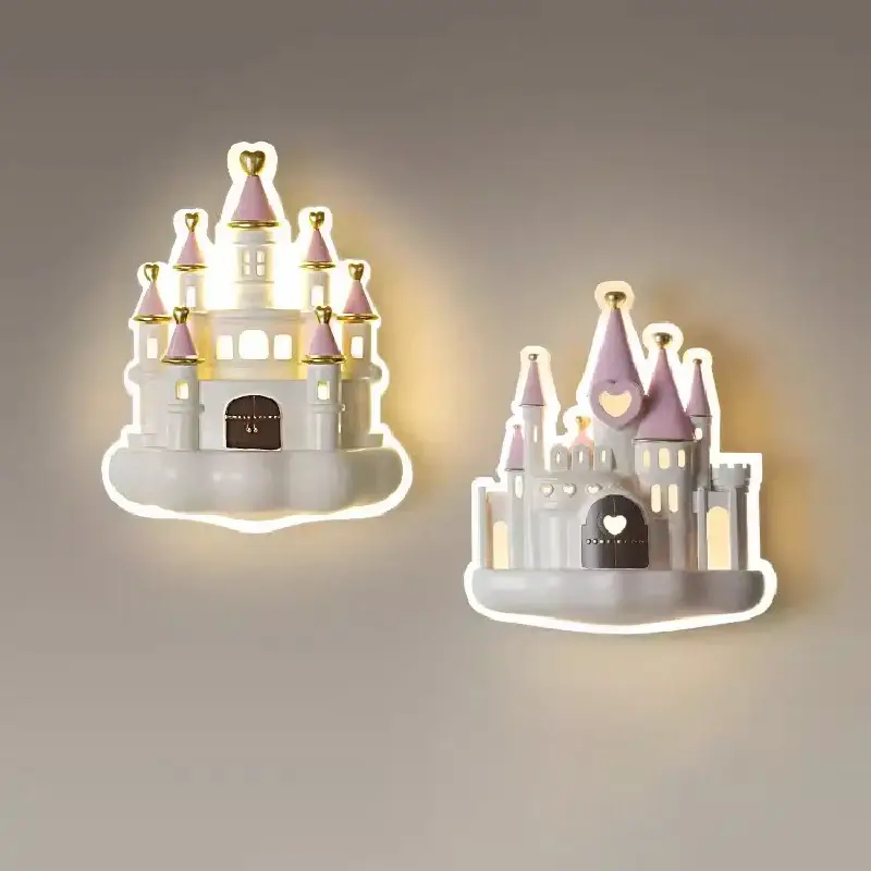 Romantic castle wall light for modern children's bedroom Usine Directe